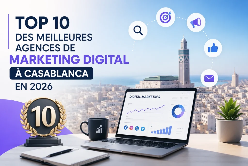 Les 10 meilleures agences de marketing digital à Casablanca en 2026 1 Illustration du top 10 des agences de marketing digital à Casablanca 2026